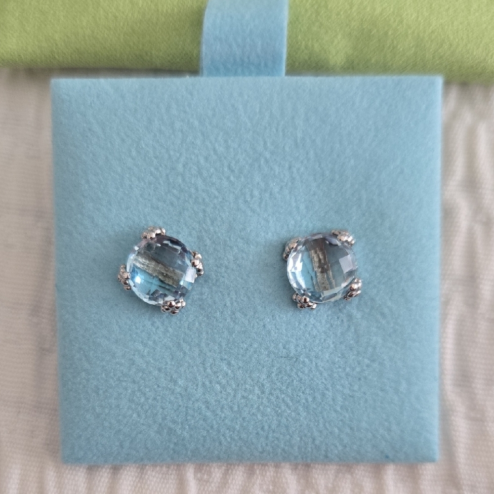 ANZIE Blue Topaz Stud Earrings